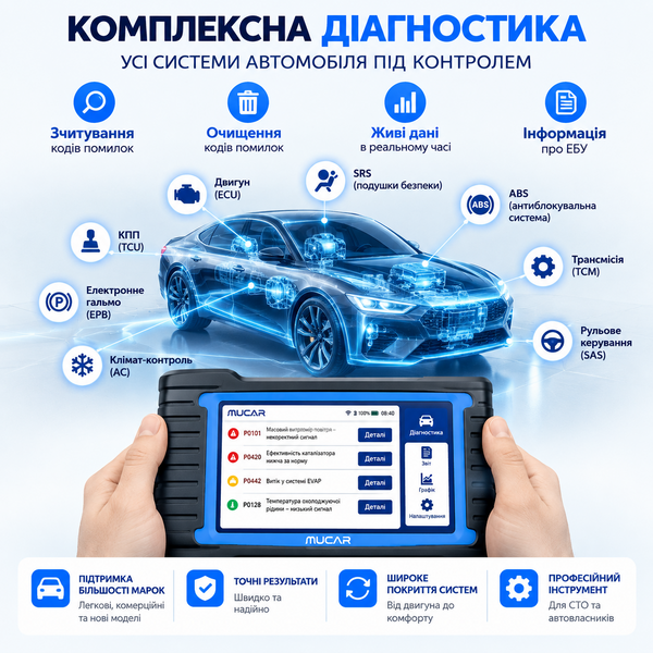 Автосканер MUCAR VO7 S 10447 фото
